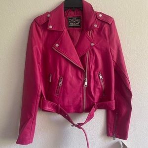 Hot Pink Levi’s Legally Blonde Paris Hilton Y2K Leather Jacket